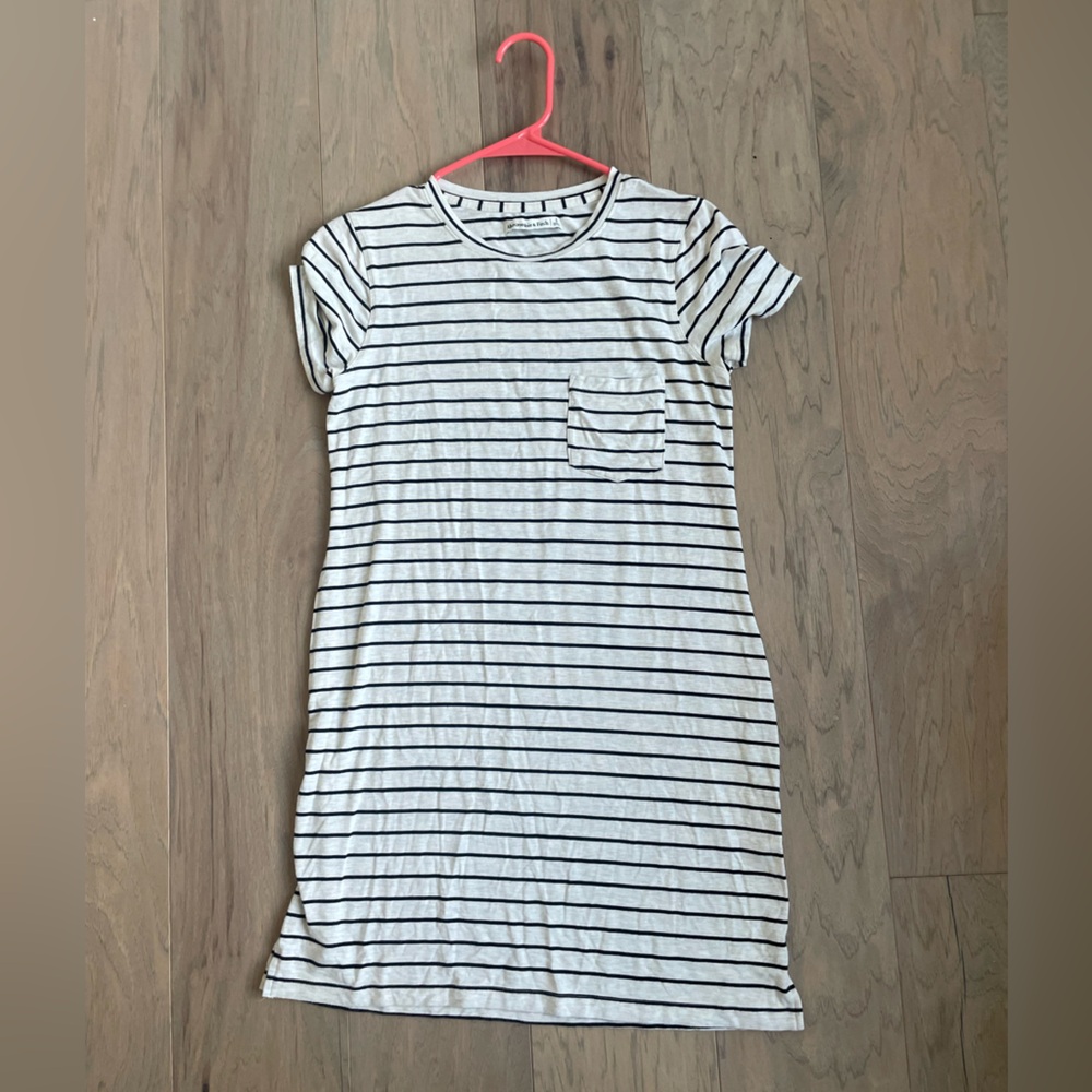 Abercrombie & Fitch Striped Mini Dress - Black and White